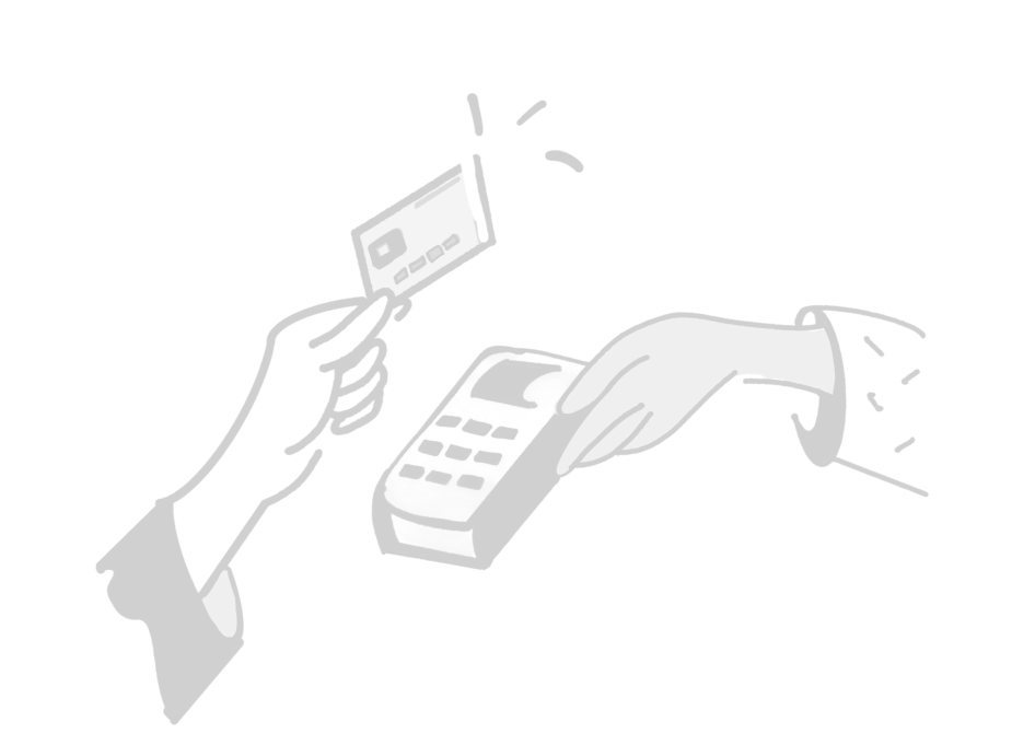 Card swipe illustration for vendor payments